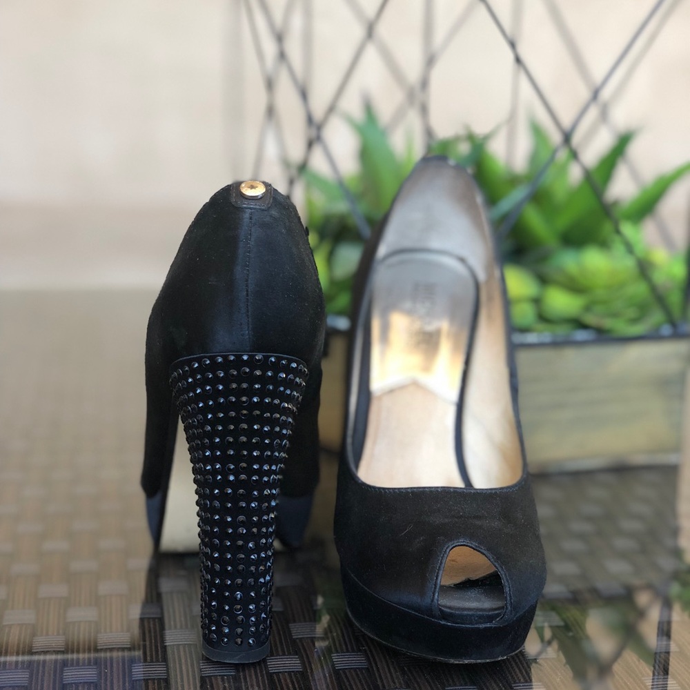 michael kors black with studded heal